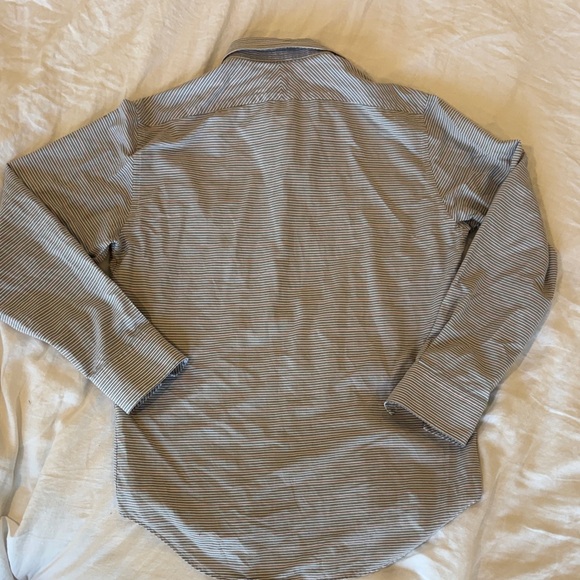 Billy Reid Men's Casual Striped Shirt - Gray - Picture 4 of 4